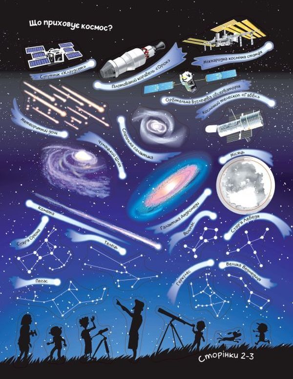 Space. Over 250 stickers for researchers / Космос. Понад 250 наліпок для дослідників Фиона Уотт 9786177579617-3