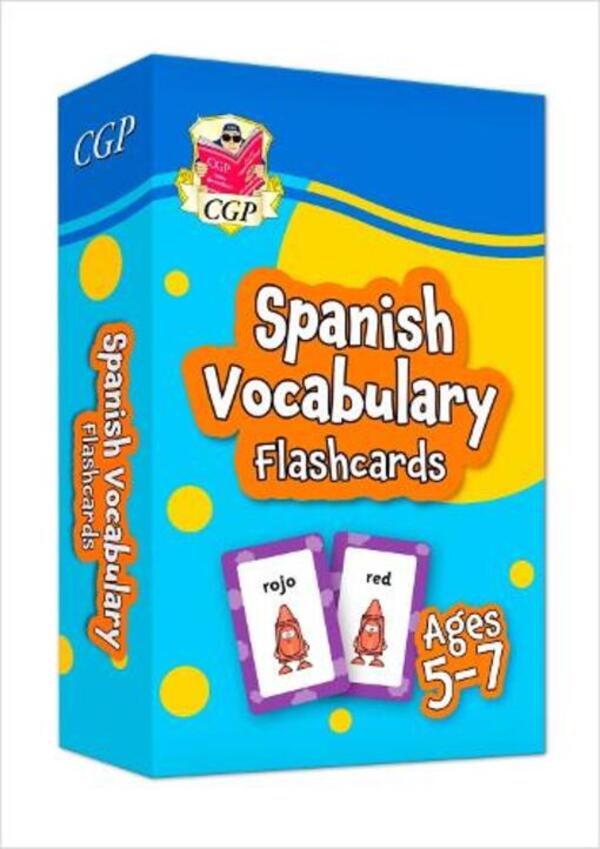 Spanish Vocabulary Flashcards For Ages 5-7 (With Free Online Audio) CGP Books / CGP Books 9781789087444-1