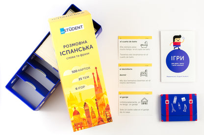 Spoken Spanish.Words and phrases.500 cards / Розмовна іспанська. Слова та фрази. 500 карток  978-966-97738-5-2-5