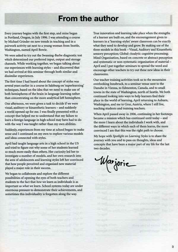 Spotlight on Learning Styles. Teacher Strategies for learner success / Spotlight on Learning Styles. Teacher Strategies for learner success Марджори Розенберг 978-3-12-501363-6-3