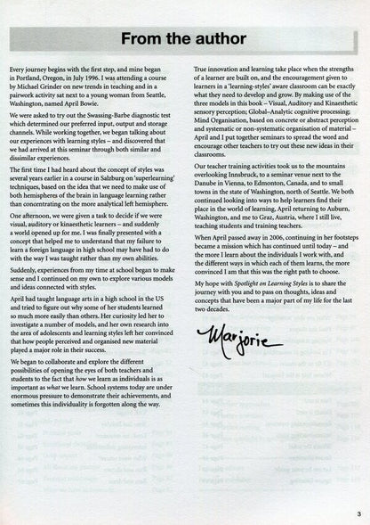Spotlight on Learning Styles. Teacher Strategies for learner success / Spotlight on Learning Styles. Teacher Strategies for learner success Марджори Розенберг 978-3-12-501363-6-3