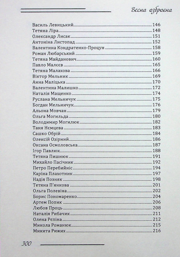 Spring is armed. An anthology of military lyrics / Весна озброєна. Антологія воєнної лірики  978-617-520-304-0-5