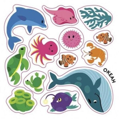 Sticker Album Who Lives In Water? Lake River Sea Ocean - Альбомчик-налпчик Хто живе у вод? Озеро Рчка Море Океан Angelina Zhurba - Ангелна Журба 9786170967794-6