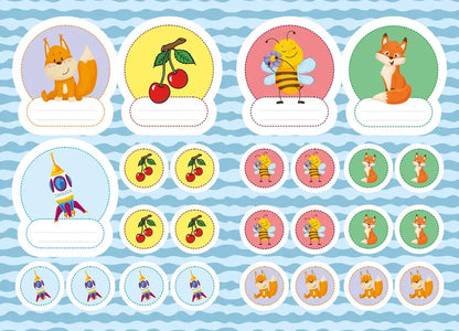 Stickers For Kindergarten. Chanterelle / Наліпки для дитячого садка. Лисичка / Author not specified Does not apply-3