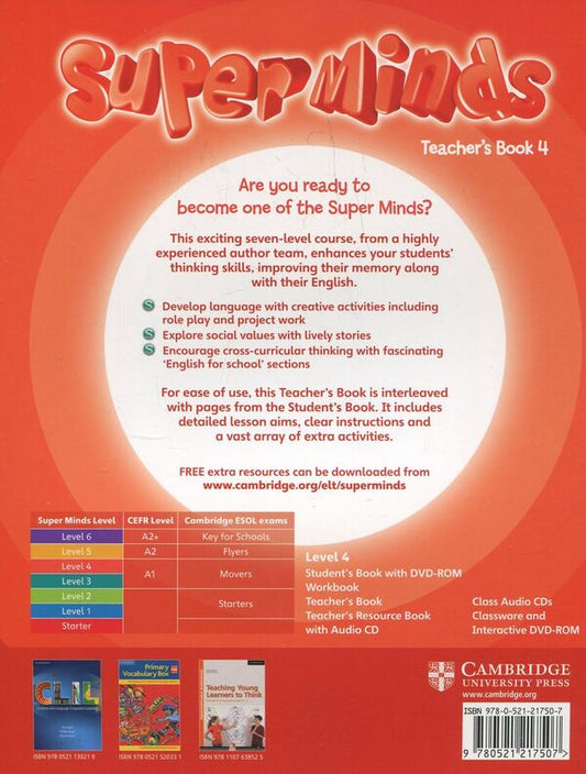 Super Minds. Level 4. Teacher's Book / Super Minds. Level 4. Teacher's Book Мэлани Вильямс, Герберт Пучта, Гюнтер Гернгросс, Питер Льюис-Джонс 978-0-521-21750-7-2