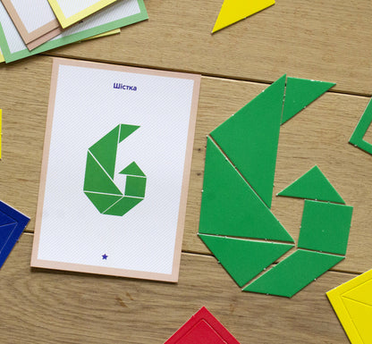 Tangram puzzle. We study numbers / Головоломка танграм. Вивчаємо цифри  4823076142247-5