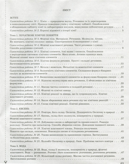 Test control of learning results. Chemistry. 7th grade / Тестовий контроль результатів навчання. Хімія. 7 клас Н. Титаренко 9789669450111-2