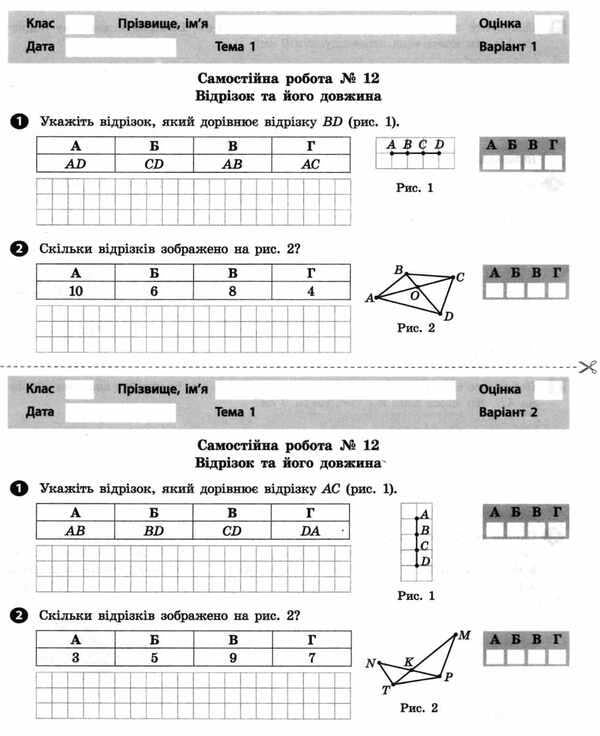 Test control of learning results. Math. 5th grade / Тестовий контроль результатів навчання. Математика. 5 клас Альбина Гальперина 9789669450777-6
