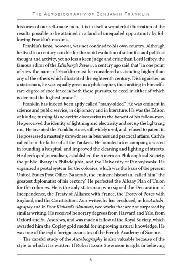 The Autobiography of Benjamin Franklin / The Autobiography of Benjamin Franklin Бенджамин Франклин 978-088-0006-58-3-5