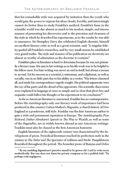 The Autobiography of Benjamin Franklin / The Autobiography of Benjamin Franklin Бенджамин Франклин 978-088-0006-58-3-6