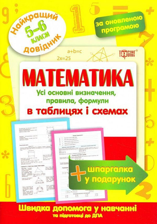 The Best Reference In Tables.Math.5-6 Classes / Найкращий довідник в таблицях. Математика. 5-6 класи Alexander Kaplun / Олександр Каплун 9789669398680-1