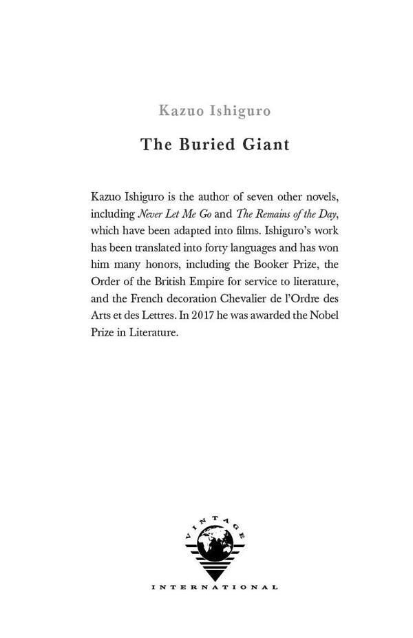 The Buried Giant / The Buried Giant Кадзуо Исигуро 9780571315079-4