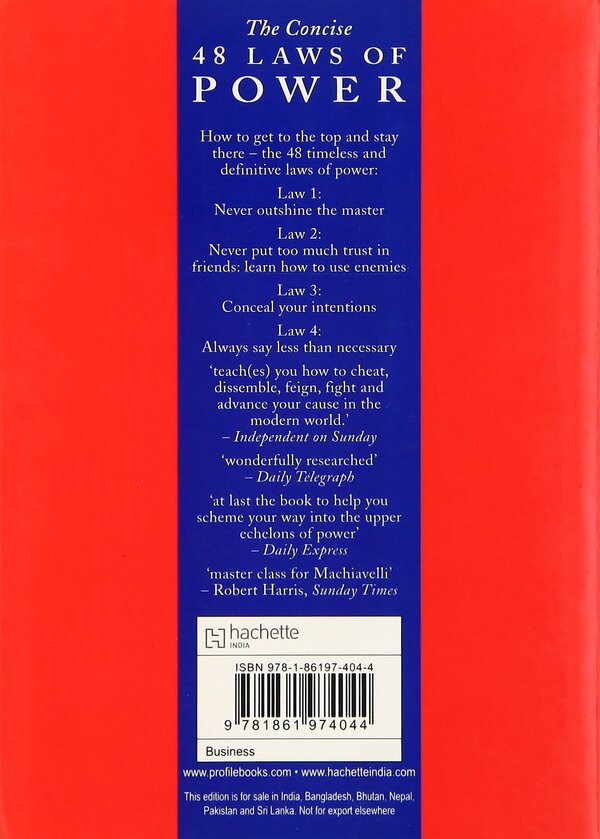 The Concise 48 Laws Of Power Роберт Грин 9781861974044 The Concise