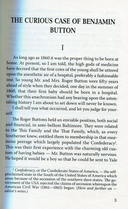 The Curious Case of Benjamin Button and Other Stories / The Curious Case of Benjamin Button and Other Stories Фрэнсис Скотт Фицджеральд 978-617-07-0413-9-4