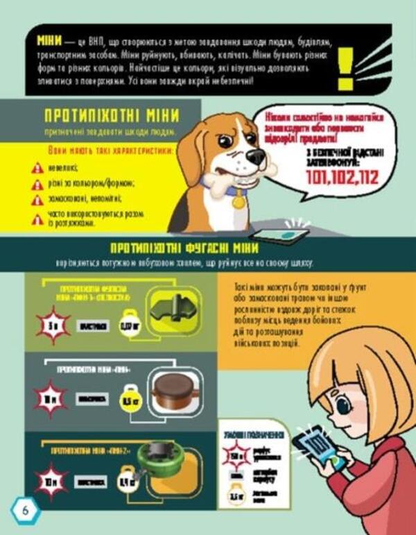 The First Guide to Mine Safety. Mine safety in infographics / Перший посібник з мінної безпеки. Мінна безпека в інфографіці Елена Ольховская, Ю. В. Еременко 978-617-09-8141-7-4