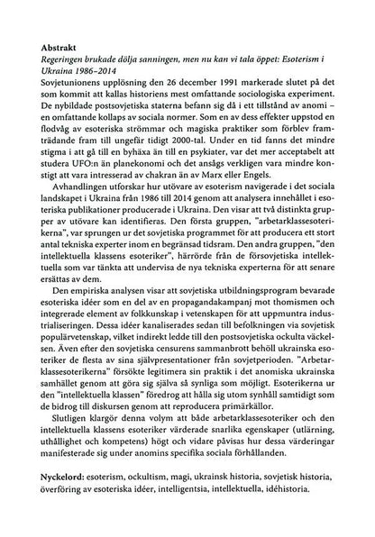 The Government Used To Hide The Truth. Contemporary Esotericism In Ukraine 19862014 Katerina Zorya - Катерина Зоря 9789189504431-4