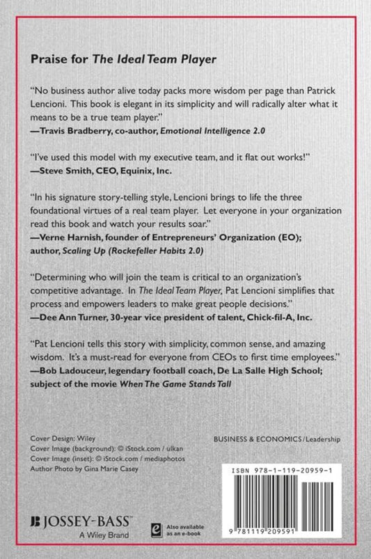 The Ideal Team Player. How to Recognize and Cultivate The Three Essential Virtues / The Ideal Team Player. How to Recognize and Cultivate The Three Essential Virtues Патрик Ленсиони 9781119209591-2