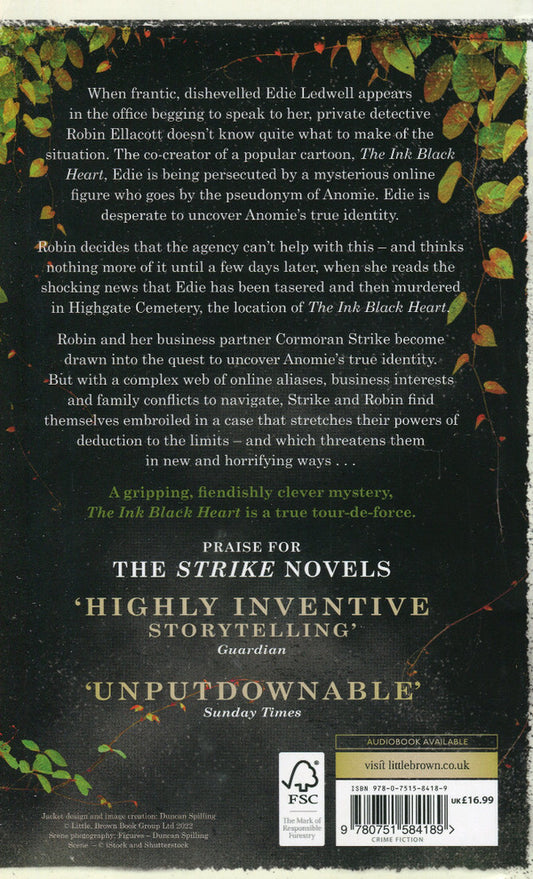 The Ink Black Heart / The Ink Black Heart Роберт Гэлбрейт 978-0-7515-8418-9-2