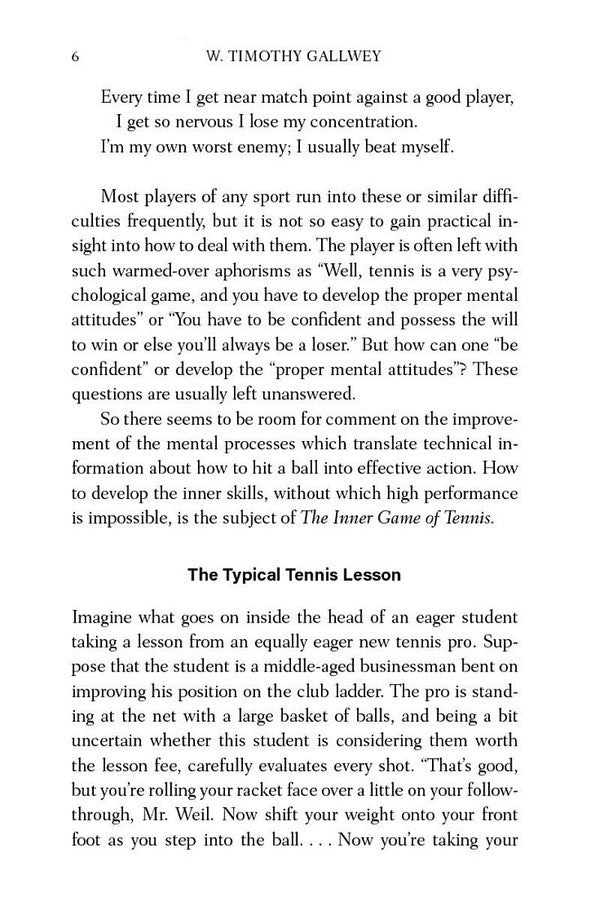 The Inner Game Of Tennis: The Classic Guide To The Mental Side Of Peak Performance W. Timothy Gallway / У. Тимоти Гэллуэй 9781035047925-6