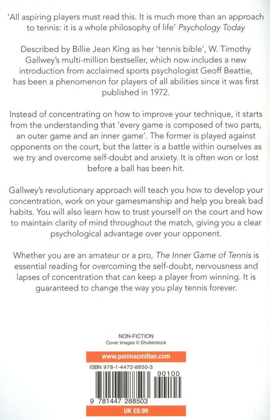 The Inner Game of Tennis / The Inner Game of Tennis Тимоти Голви 9781447288503-2