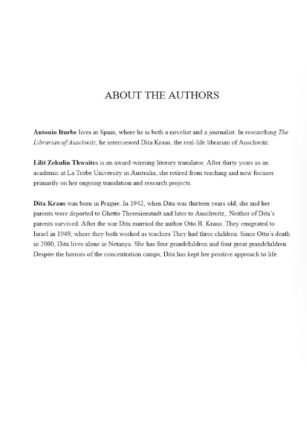 The Librarian of Auschwitz. Based on the true story of Dita Kraus / The Librarian of Auschwitz. Based on the true story of Dita Kraus Антонио Итурбе 9781529104776-4