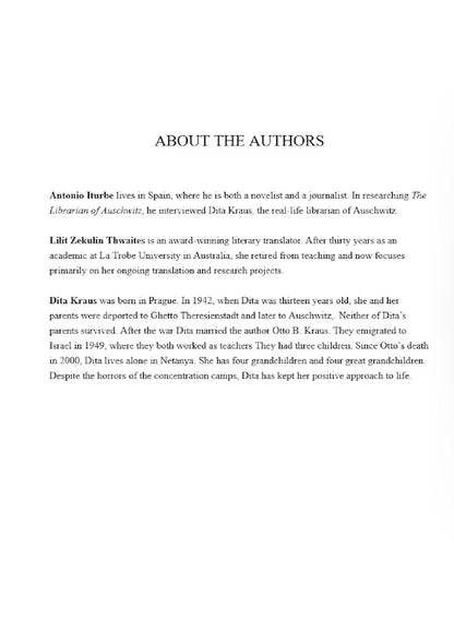 The Librarian of Auschwitz. Based on the true story of Dita Kraus / The Librarian of Auschwitz. Based on the true story of Dita Kraus Антонио Итурбе 9781529104776-4