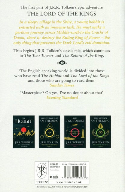 The Lord Of The Rings. Book 1. The Fellowship Of The Ring John R.R. Tolkien / Джон Р. Р. Толкин 9780261103573-2