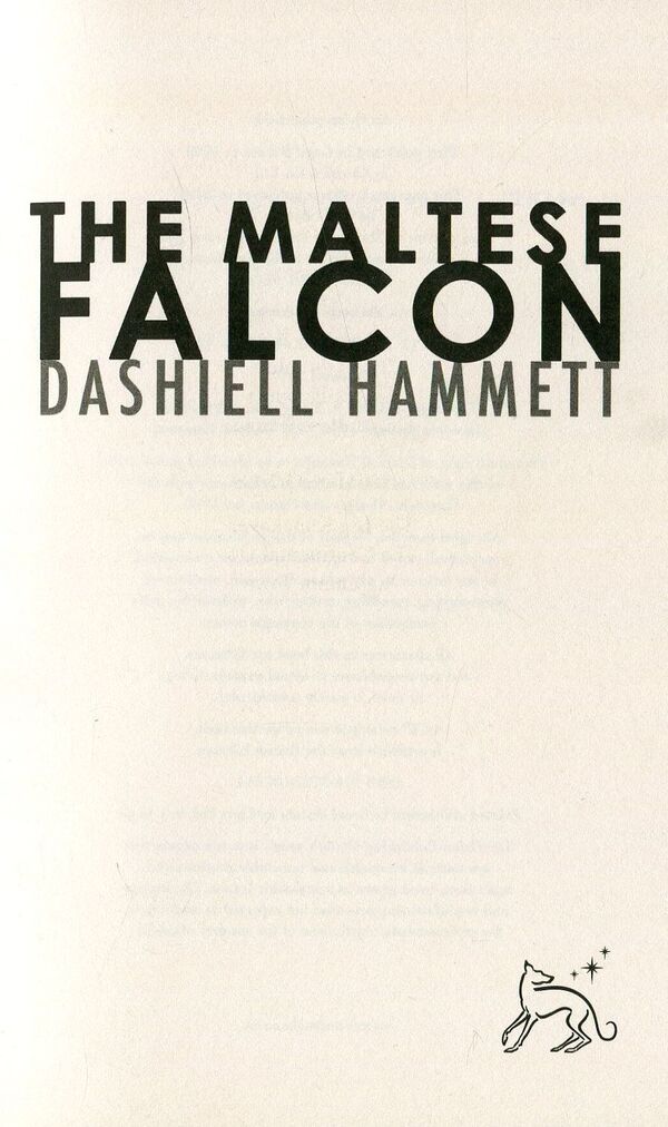 The Maltese Falcon Dashiell Hammett / Дэшил Хэммет 9780752865331-4