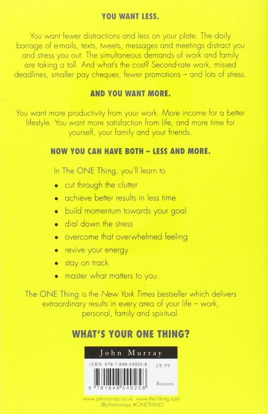 The One Thing / The One Thing Гэри Келлер 9781848549258-2