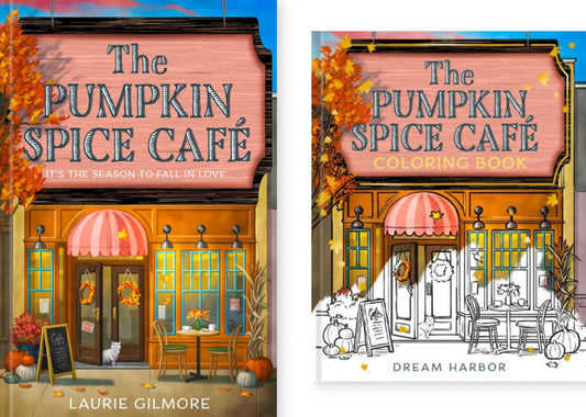 The Pumpkin Spice Cafe And Coloring Book (Set Of 2 Books) Laurie Gilmore / Лори Гилмор 9780008610678,9780008759858-1