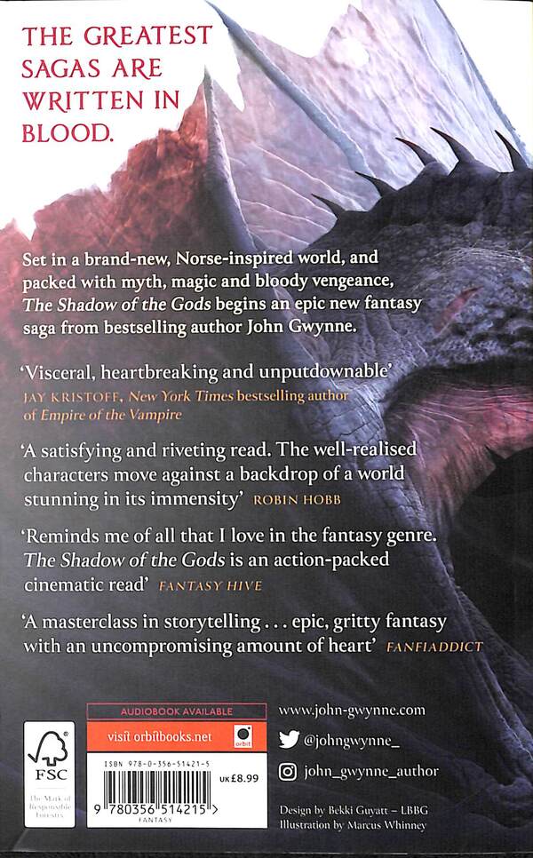 The Shadow Of The Gods John Gwynne / Джон Гвинн 9780356514215-2