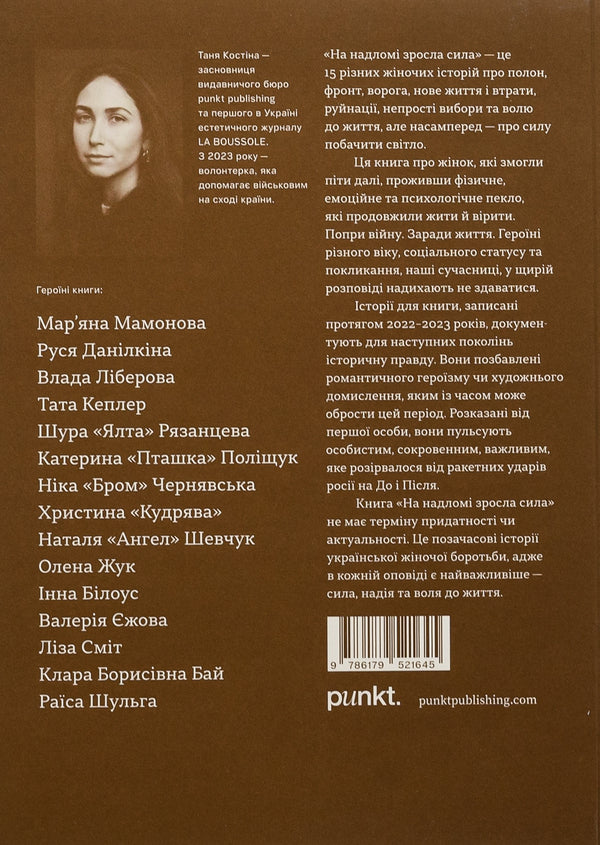 The Strength Has Increased On The Fracture - На надлом зросла сила Darya Stetsenko, Tanya Kostyna, Maryana Mamonova, Rusya Danylkina, Vlada Liberova, Tata Kepler, Shura Yalta Ryazantseva, Kateryna Ptashka Polishchuk, Nika Brom Chernyavskaya, Natalya Angel Shevchuk, Inna Bylous, Valery Ezhova, Klara Borisovna Bai, Raisa Shulga, Lisa Smith, Lena Zhuk - Даря Стеценко, Таня Костна, Маряна Мамонова, 9786179521645-2