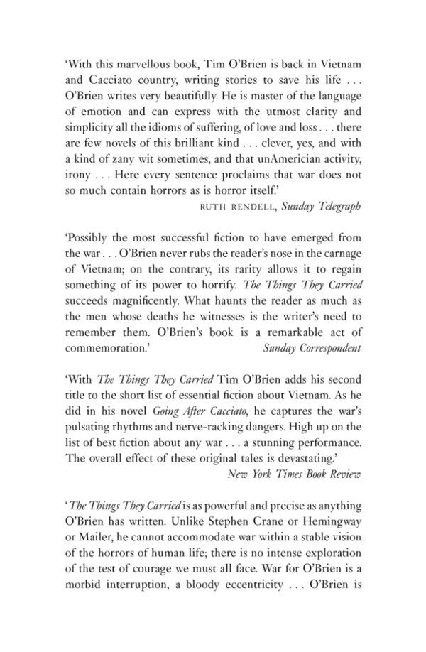 The Things They Carried Tim O'Brien / Тим О'Брайен 9780006543947-3