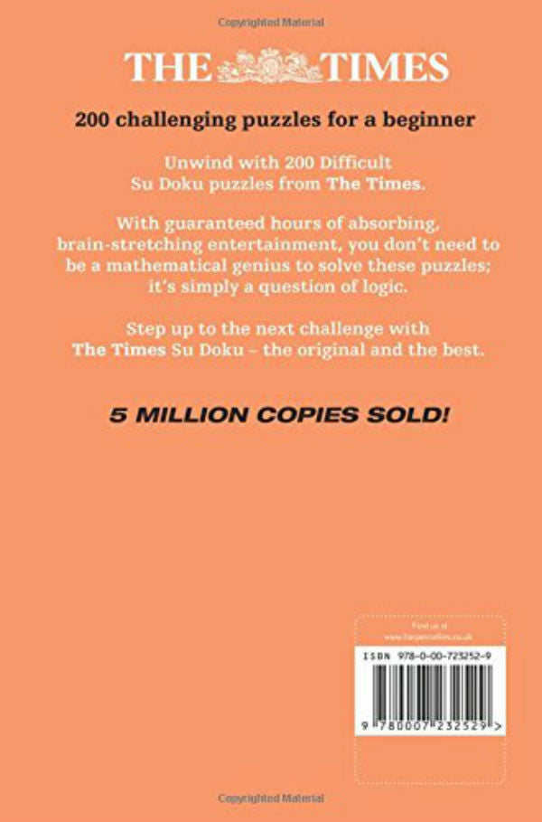 The Times Difficult Su Doku Book 1: 200 Dreadfully Tricky Su Doku Puzzles / Author not specified 9780007232529-2