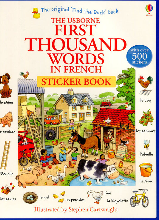 The Usborne First Thousand Words In French Sticker Book (+Stickers) Heather Amery / Хизер Амери 9781409580225-1