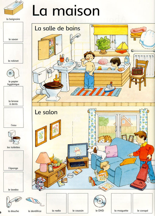 The Usborne First Thousand Words In French Sticker Book (+Stickers) Heather Amery / Хизер Амери 9781409580225-4