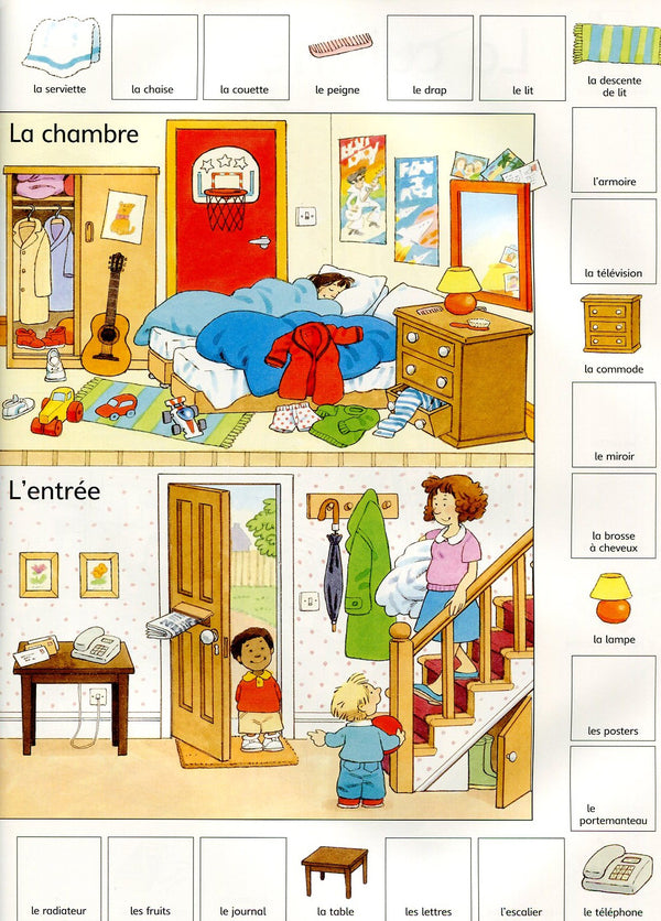 The Usborne First Thousand Words In French Sticker Book (+Stickers) Heather Amery / Хизер Амери 9781409580225-5