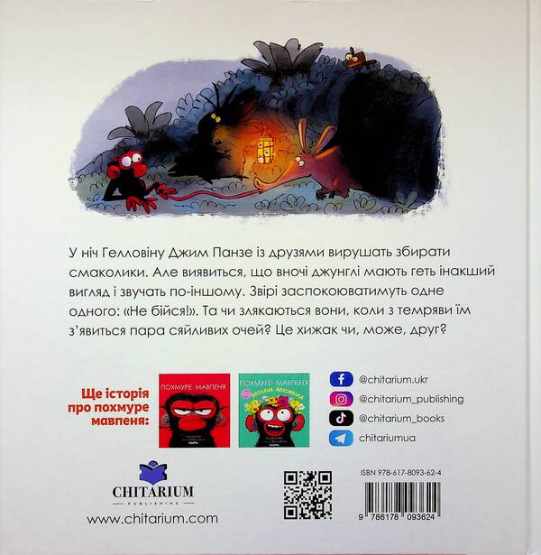 The cloudy monkey. Don't be afraid / Похмуре мавпеня. Не бійся Сюзанна Лэнг 978-617-8093-62-4-2