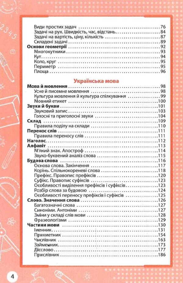 The entire elementary school course in tables and diagrams.1-4 classes / Увесь курс початкової школи у таблицях і схемах. 1-4 класи Ирина Марченко, Ольга Жукова, Елена Медведь, Наталья Еременко 978-617-7995-09-7-4
