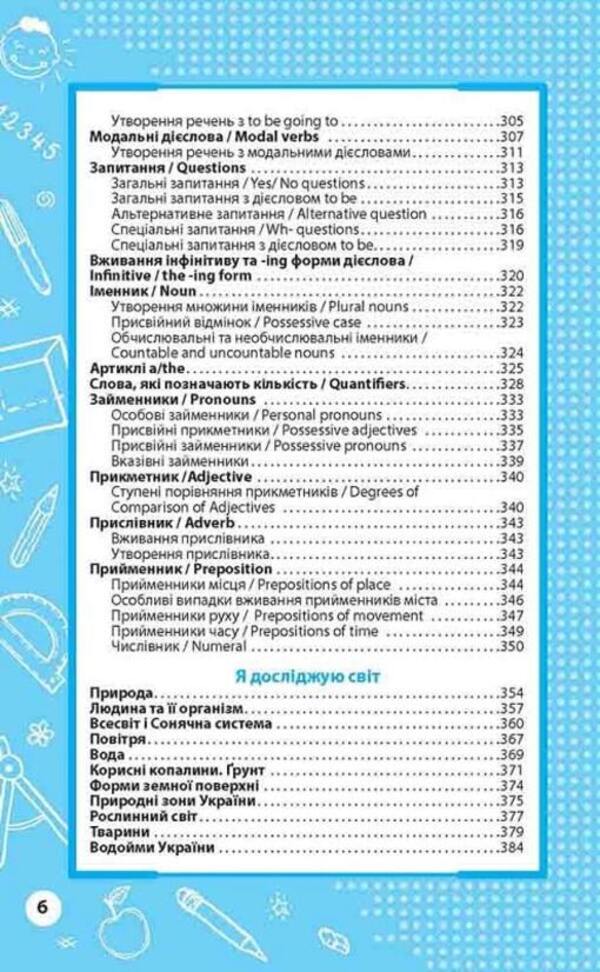 The entire elementary school course in tables and diagrams.1-4 classes / Увесь курс початкової школи у таблицях і схемах. 1-4 класи Ирина Марченко, Ольга Жукова, Елена Медведь, Наталья Еременко 978-617-7995-09-7-6