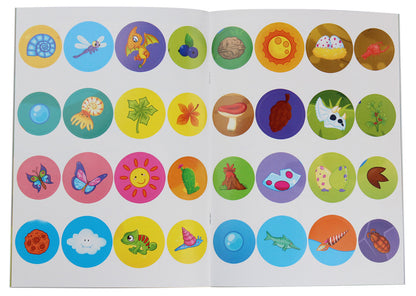 The first coloring pages with a color outline for babies. Dinosaurs. 32 large stickers / Перші розмальовки з кольоровим контуром для малюків. Динозаврики. 32 великі наліпки  978-966-987-424-5-5