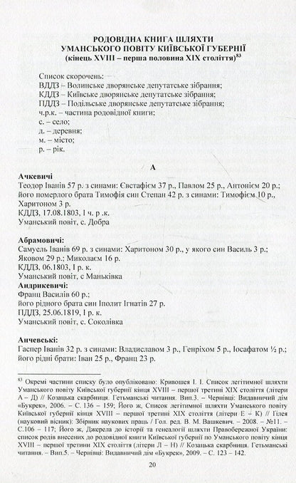 The nobility of Umanshchyna in the imperial era (end of the 18th - first half of the 19th century) / Шляхта Уманщини в імперську добу (кінець XVIII- перша половина ХІХ ст.) Игорь Кривошея 978-611-01-1057-0-5