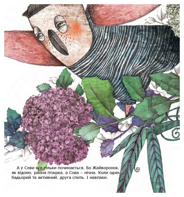 The owl who wanted to become a lark / Сова, яка хотіла стати жайворонком Галина Вдовиченко 978-617-614-164-8-6