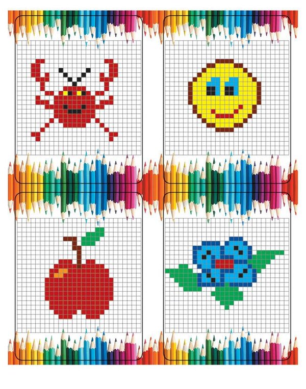 The world of pixel-ART hobbies. Unscramble and color / Світ захоплень піксель-АРТ. Розшифруй та розфарбуй Валентина Завгородня 9786170931382-5