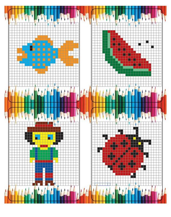 The world of pixel-ART hobbies. Unscramble and color / Світ захоплень піксель-АРТ. Розшифруй та розфарбуй Валентина Завгородня 9786170931382-6