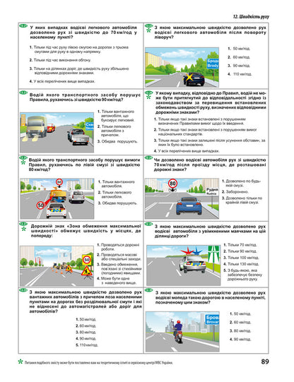Thematic Questions For Testing Knowledge Of Traffic Rules, Legislation, Road Safety, The Basics Of Providing First Aid - Тематичн запитання для переврки знань Правил дорожнього руху, законодавства, безпеки дорожнього руху, основ надання першо медично допомоги Zinovy Derech, Yury Zavoritsky - Зновй Дерех, Юрй Заворицький 9789664982433-3