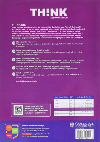 Think. Level 2. Student's Book With Workbook. Digital Pack (British English) Herbert Puchta, Jeff Stranks, Peter Lewis-Jones / Герберт Пучта, Джефф Стрэнкс, Питер Льюис-Джонс 9781009152006-2