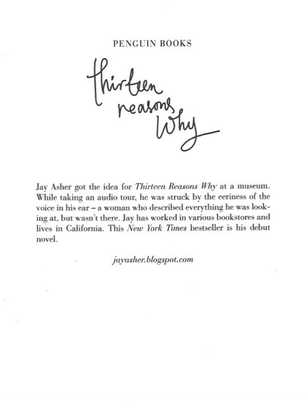 Thirteen Reasons Why Jay Asher / Джей Эшер 9780141387772-3