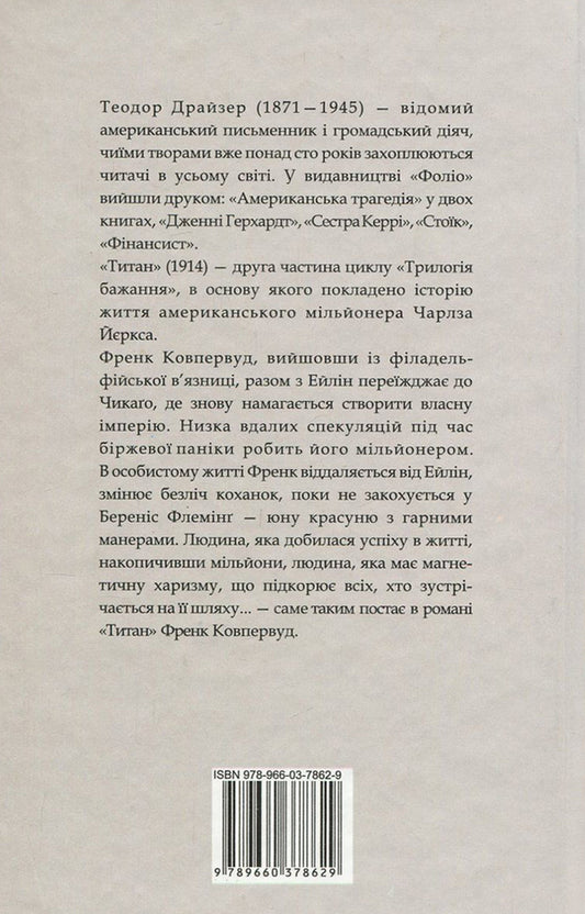 Titanium / Титан Теодор Драйзер 978-966-03-7862-9-2