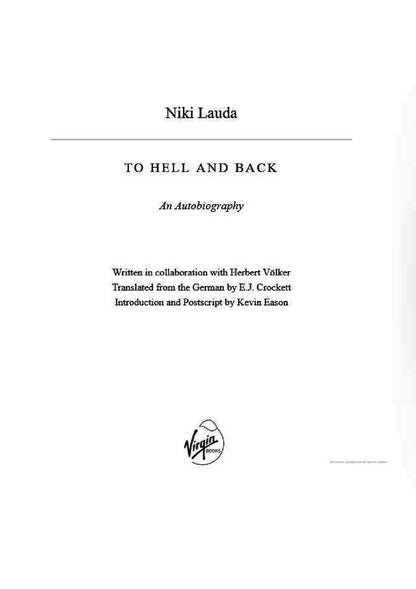 To Hell And Back. Anutobiography Nicky Lauda / Ники Лауда 9781529106800-3